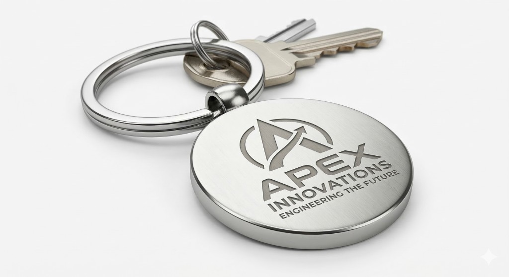 Плейсхолдер товара: металлический брелок с эмблемой